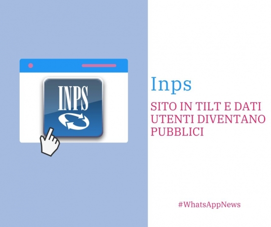 Inps sito in tilt e violazione dati